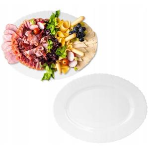 Półmisek szklany 30 cm AGNES biały 7905