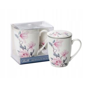 Kubek z sitkiem porcelanowy zaparzacz do herbaty