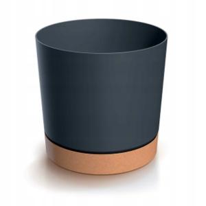 Doniczka z podstawką TUBO PM 20 cm antracytowa