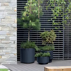 Doniczka okrągła 30 cm antracytowa HEOS 12L