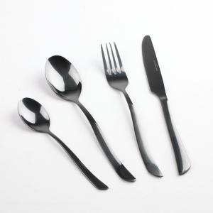 Sztućce czarne 16 EL. komplet sztućców TWIST