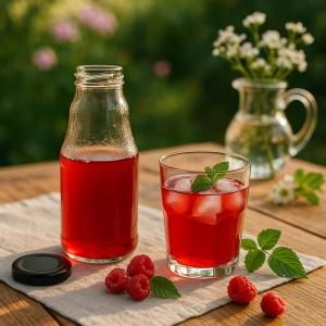 Butelki szklane na sok 330 ml z zakrętkami 10 szt.