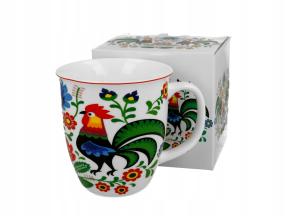 Kubek porcelanowy Kubas 650 ml duży XXL Koguty etno folk 2086