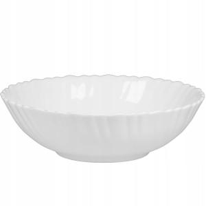 Salaterka szklana 18 cm CARBO miska biała opal 5106