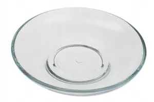 Spodki szklane okrągłe przezroczyste komplet 6 sztuk LAV 11 cm 9320