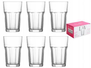 Szklanki do soków whisky szklane przezroczyste komplet 6 szt LAV 300ml 5118