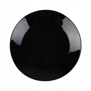 Talerz deserowy okrągły 19 cm czarny Festa Italia Sonia szkło 8991