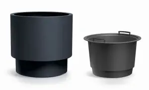 Doniczka donica antracytowa mrozoodporna cylinder wkład 40 cm okrągła