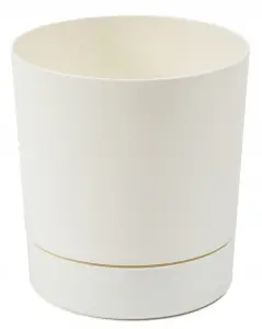 Doniczka z podstawką 22,5 cm AURA kremowa osłonka donica 1250
