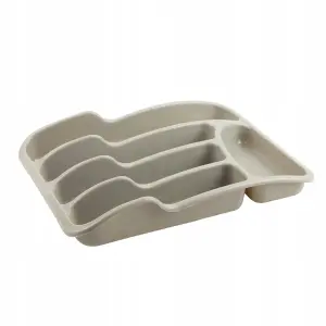 Wkład do szuflady na sztuće 25x33cm organizer beżowy do kuchni 2681