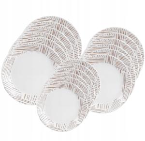 Serwis obiadowy 18 element. zestaw talerzy Dalia do domu restauracji 7483
