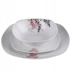 Serwis obiadowy 18 el. porcelana komplet dla 6 osób Azalia do kuchni 2952