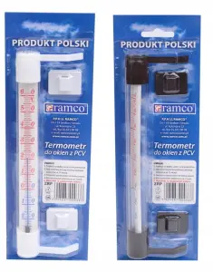 Termometr zaokienny zewnętrzny na okno ścianę mały 19 cm 0337