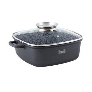 Garnek kwadratowy granitowy 20 cm BR-3520