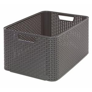 Koszyk rattan 30L style L 43,6 cm szary 16019