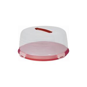 Pojemnik na ciasto z pokrywą 35 cm czerwony 6025