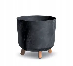 Doniczka na nóżkach antracyt beton 30 cm Gracia