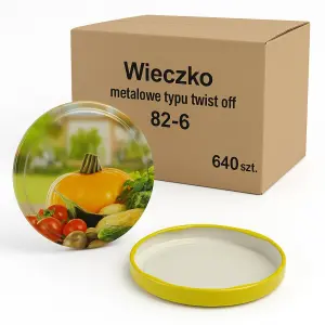 Zakrętki 82mm 640 szt. wieczka do słoików pokrywki