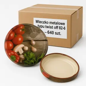 Zakrętki 82mm 640 szt. wieczka do słoików pokrywki