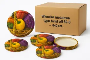 Zakrętki 82mm 640 szt. wieczka do słoików pokrywki