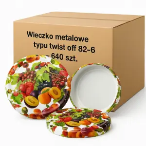 Zakrętki 82mm 640 szt. wieczka do słoików pokrywki