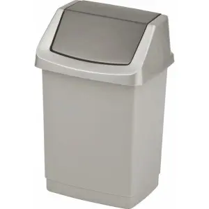 Kosz na śmieci 15L uchylny CLICK-IT srebrny 2347