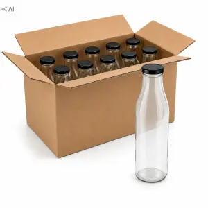 Butelka szklana 500 ml na sok z zakrętką 48 mm 10 szt.