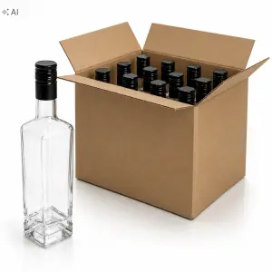 Butelka szklana Walker 500 ml z zakrętką 10 szt.