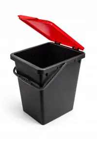 Pojemnik gospodarczy 11L z pokrywą czerwony 4159 do segregacji na śmieci