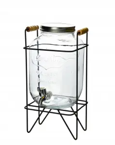 Słój z kranikiem 4L MODERN KITCHEN z metalowym stelażem
