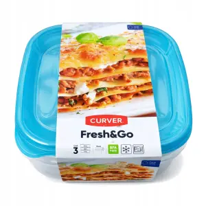 Skrzynka Curver FRESH & GO SQUARE. 0,8l PH (3 szt.)