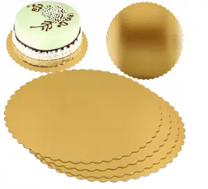 Podkład pod tort okrągły złoty sztywny podkłady podkładka podstawka 30CM X5