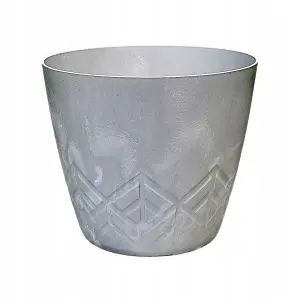 Doniczka Areco Beton Effect 24cm - osłonka ozdobna, imitacja jasnego betonu
