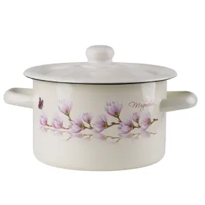 Garnek tradycyjny Emalia Rybnik MAGNOLIA 2 l
