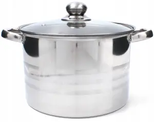 Garnek z pokrywą tradycyjny stalowy kilkuwarstwowe dno 28 cm / 13 L 3973