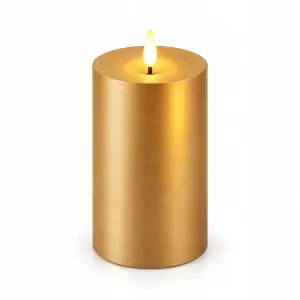 Świeczka LED 15 cm złota wkład do zniczy złoty 2 x AA 1 szt.