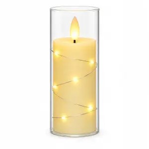 Świeczka led do znicza 10CM tuba 3xAAA wkład do zniczy