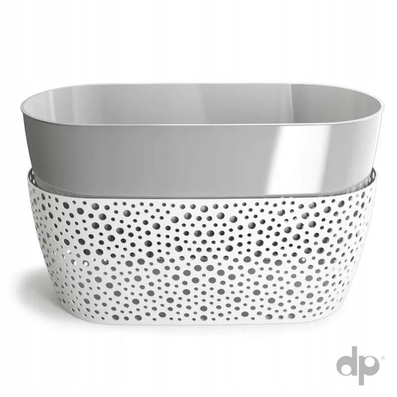 Doniczka tworzywo sztuczne biały Don-Plast 31 cm x 14 x 12,5 cm