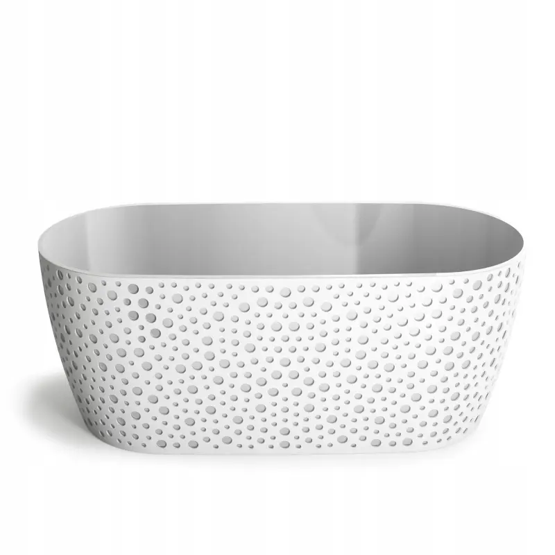 Doniczka tworzywo sztuczne biały, szary Don-Plast 31 cm x 14 x 12,5 cm