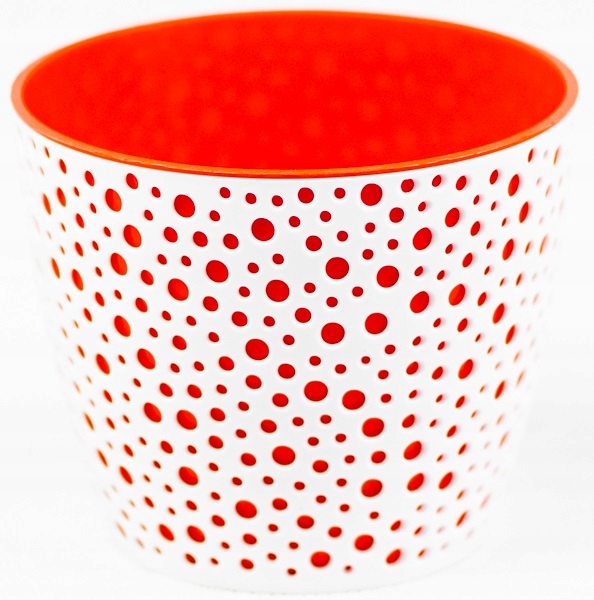 Doniczka Don-Plast 9 cm średnica 17 cm tworzywo sztuczne biały