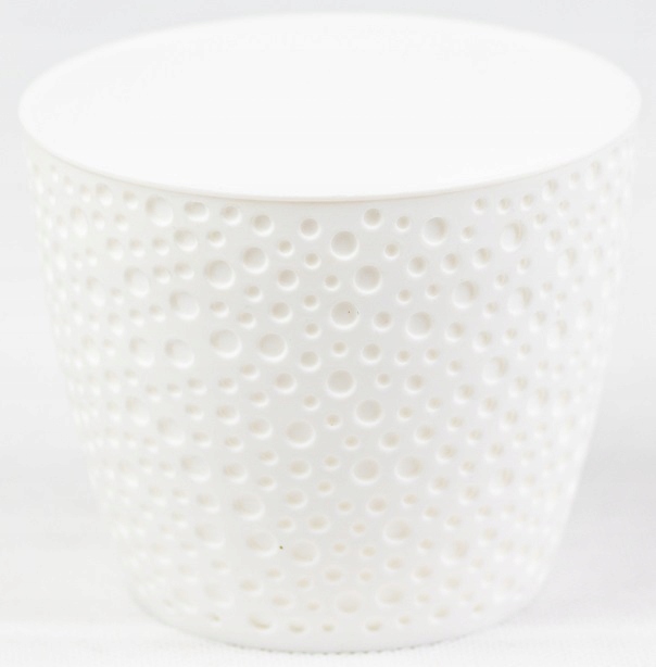 Doniczka Don-Plast 9 cm średnica 17 cm tworzywo sztuczne biały
