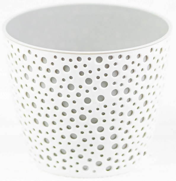 Doniczka tworzywo sztuczne biały bratGO 19 cm x 19 x 16,3 cm