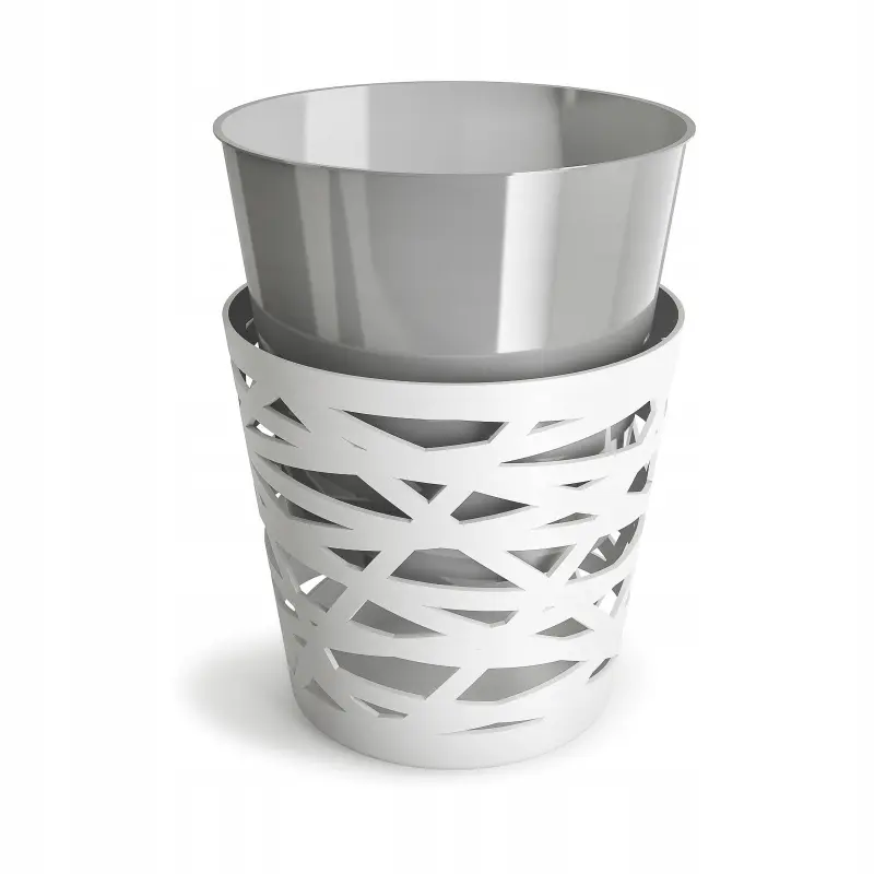 Doniczka tworzywo sztuczne szary Don-Plast 13 cm x 13 x 13 cm