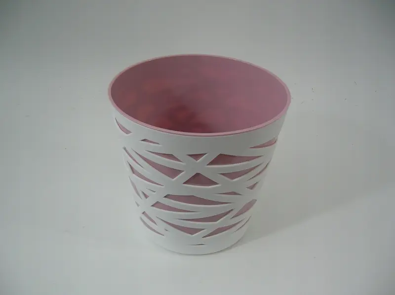 Doniczka tworzywo sztuczne różowy Don-Plast 13 cm x 13 x 13 cm
