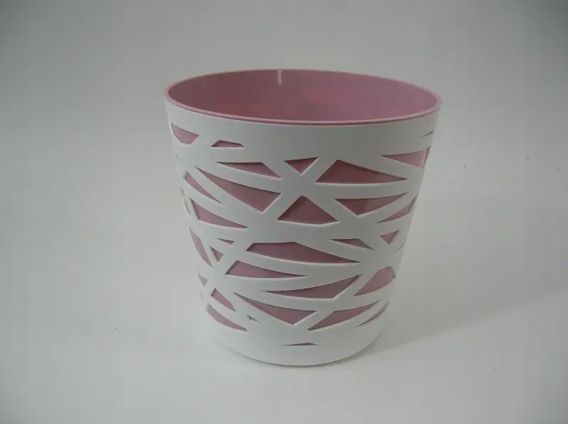 Doniczka tworzywo sztuczne różowy Don-Plast 13 cm x 13 x 13 cm