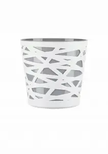Doniczka tworzywo sztuczne biały, szary Don-Plast 15 cm x 15 x 15 cm