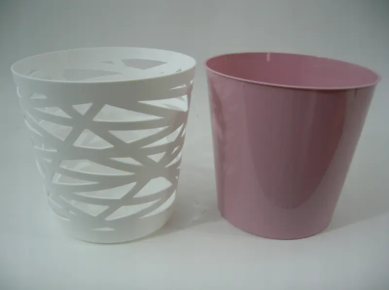 Doniczka tworzywo sztuczne biały, różowy Don-Plast 19 cm x 19 x 19 cm