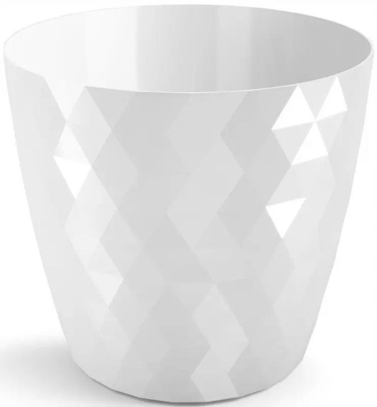 Doniczka tworzywo sztuczne biały DONICZKA 16CM / BIAŁA / CRISTAL