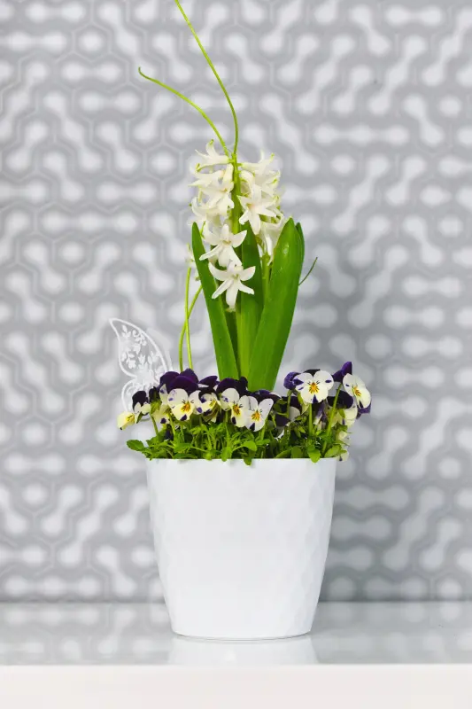 Osłonka 18,5 x 20 cm tworzywo sztuczne biały DONICZKA 20CM BIAŁA CRISTAL