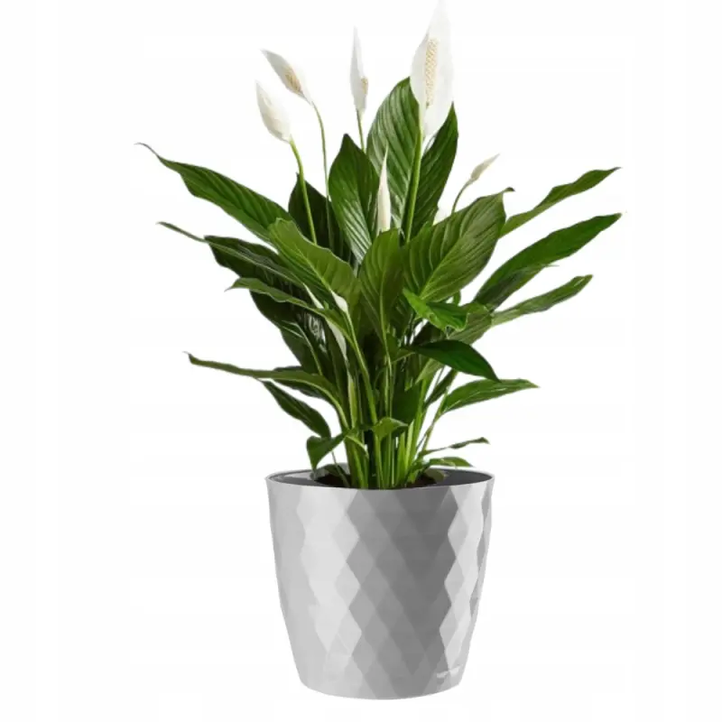 Osłonka 23x25 cm tworzywo sztuczne szary DONICZKA 25CM POPIEL JASNY CRISTAL